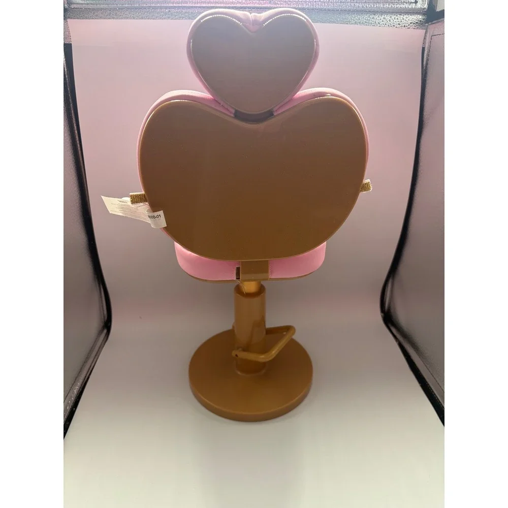 Our Generation Battat Pink Heart Salon Chair for 18 Inch Dolls Gold Base